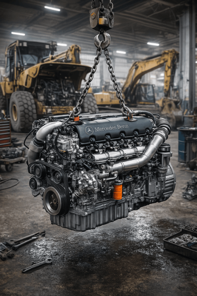 Профессиональный ремонт двигателя Mercedes-Benz (двигателя спецтехники Мерседес): диагностика, капитальная переборка, стендовые тесты ТНВД/турбин. Ремфонд, гарантия, выезд по РБ.