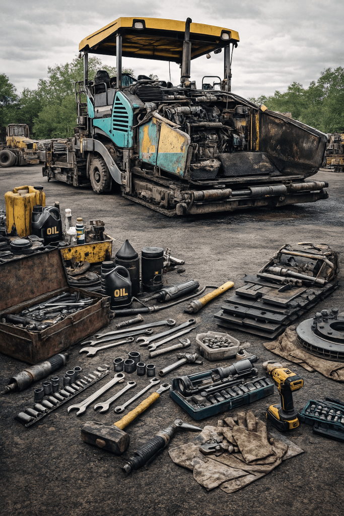 Профессиональный ремонт асфальтоукладчиков: выездная дефектовка, ремонт шнека и бункера, восстановление выглаживающей плиты, гидравлики и электроники. Работаем с Vögele, Bomag, Volvo, Dynapac.